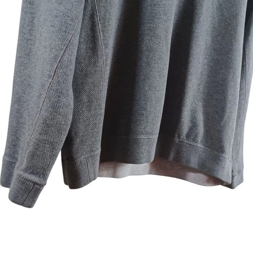 Tommy Bahama Sz L Reversible 1/4 Zip Pullover Sweatshirt Gray Resortwear Sweater